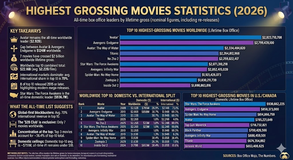 highest grossing movies statistics