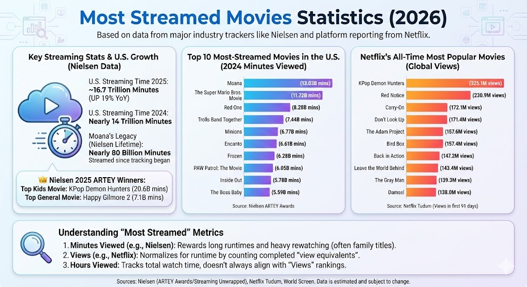 most streamed movies statistics